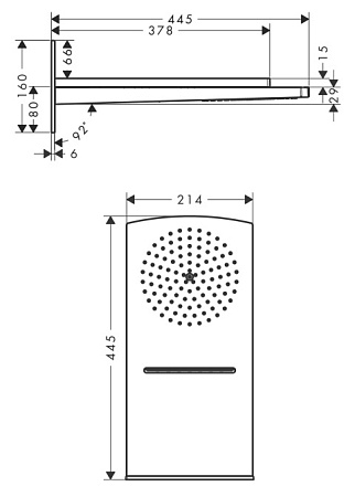 Верхний душ Hansgrohe Raindance 28433000 хром