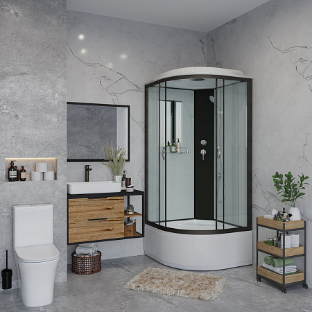 Душевая кабина Niagara Classic NG-6707-14 80x80x215 стекло прозрачное/профиль черный