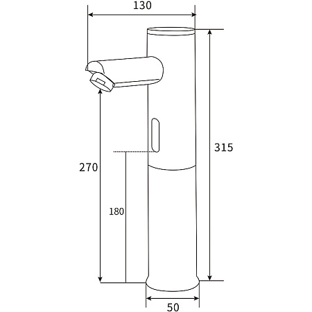 Смеситель электронный beWash Photocell BWAM0BH808 для раковины, хром