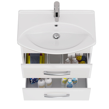 Тумба под раковину Dreja Alda 99.0404 65 белый глянец