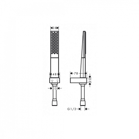 Душевая лейка Hansgrohe Rainfinity 100 1jet 26856700 белый матовый