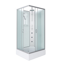 Душевая кабина Niagara Classic NG-33984-14QBKTG 90x80x210 стекло матовое/профиль серебро