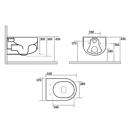 Унитаз подвесной Kerasan Flo 311130 белый матовый