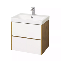 Тумба с раковиной Aquaton Сканди 1A251801SDZ90 70 2 ящика, белый/дуб рустикальный