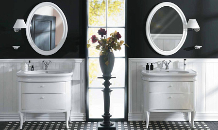 Тумба с раковиной Simas Lante LAM90 bi белый глянцевый