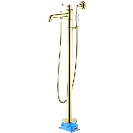 Смеситель Aquatek Классик AQ1545PG для ванны, напольный, полированное золото