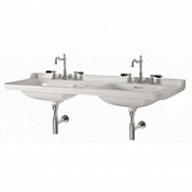 Раковина Kerasan Waldorf 4143K1bi/cr*3 150 c 3 отверстиями под смеситель на чашу, белый Раковина Kerasan Waldorf 4143K1bi/cr*3 150 c 3 отверстиями под смеситель на чашу, белый
