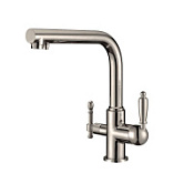 Смеситель Zorg Clean Water ZR 313 YF-33 NICKEL для кухонной мойки, никель