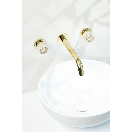 Смеситель Boheme Elegante 152-2-G-EL для раковины, золото