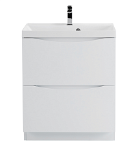 Тумба с раковиной BelBagno Marino MARINO-600-2C-PIA-BL-P 60 bianco lucido