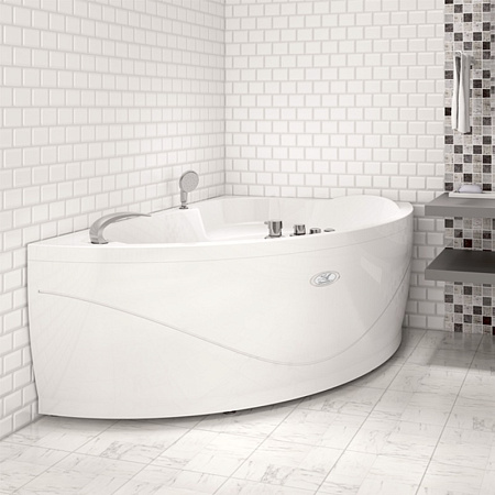 Акриловая ванна Vannesa Алари 2-01-0-2-1-218 168х120 R хром