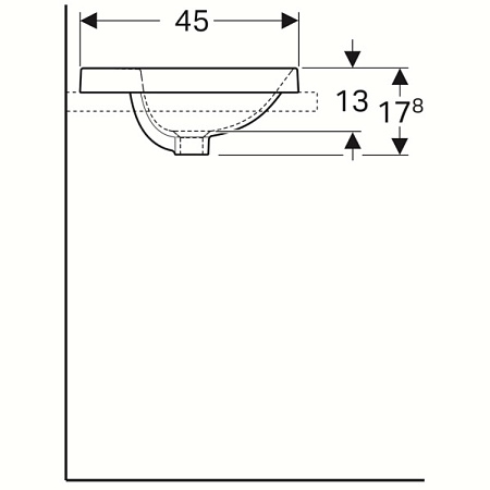 Раковина Geberit Variform 500.720.01.2 55х45 белый