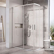Душевой уголок Ravak Blix Slim BLSRV2K-100/BLSRV2K-100 X1XMA0C00Z1+X1XMA0C00Z1 Transparent, хром
