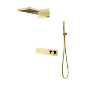 Душевой комплект Boheme Fusion 131-MG для душа, с термостатом, золото матовое