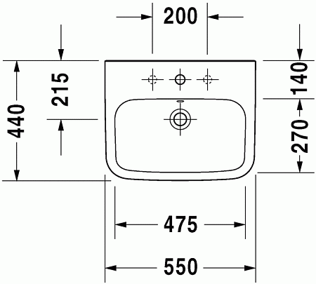 Раковина Duravit DuraStyle 2319550000