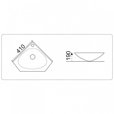 Раковина CeramaLux N 9068В 41 см