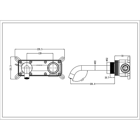 Смеситель Boheme Tech 158/2-B для раковины, автоматический, черный