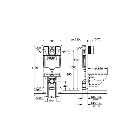 Система инсталляции Grohe Rapid SL 38760001 для унитазов
