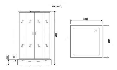 Душевая кабина Niagara Premium NG-6002-01Q 100x100x210 стекло прозрачное/профиль хром