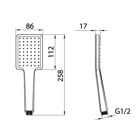 Душевая лейка IDDIS Slide SLI1F0Bi18 черный