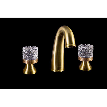 Смеситель Boheme Crystal 317-CRST для раковины, бронза