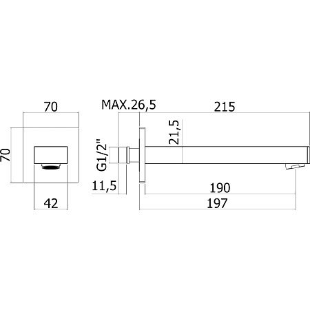 Излив Paffoni Ringo ZBOC111CR для ванны, хром