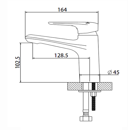 Смеситель Bravat Arden  F1351385CP-RUS для раковины, хром