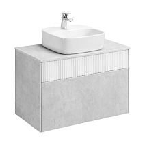 Тумба c раковиной Aquaton Марбл 1A276201MH4C0 80 с раковиной Одри Soft, белый матовый