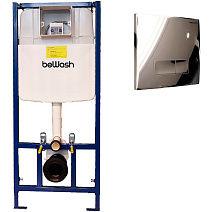 Инсталляция с кнопкой смыва beWash Neox BW74+P04SC хром глянцевый Инсталляция с кнопкой смыва beWash Neox BW74+P04SC хром глянцевый