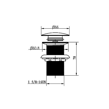 Донный клапан Boheme 612-MG для раковины, золото матовое