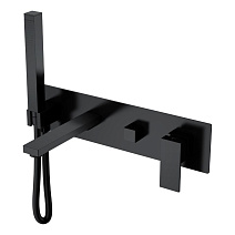 Смеситель Boheme Qubic 474-2-B для ванны с душем, черный