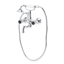 Смеситель Boheme Royal Cristal 273-Royal/CRST black для ванны с душем, хром/черный