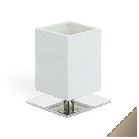 Стакан Stil Haus Urania 617(36-BI) никель сатин/белый