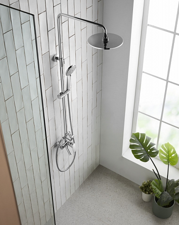 Душевая стойка Bravat Rhein F6429564CP-A-ENG хром