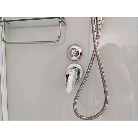 Душевая кабина Frank F409 М Brilliant 90x90 без крыши, стекло матовое, хром