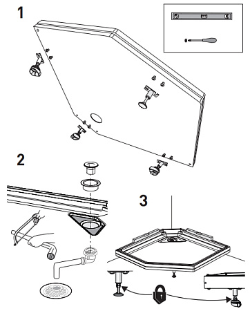 Душевая кабина IDO Showerama 8-5 4985017909 90x90 стекло прозрачное/узорчатое, профиль хром матовый
