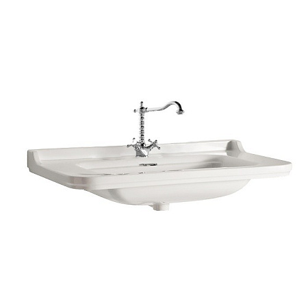 Раковина Kerasan Waldorf 4142K1bi/cr*1 100 c 1 отверстием под смеситель, белый