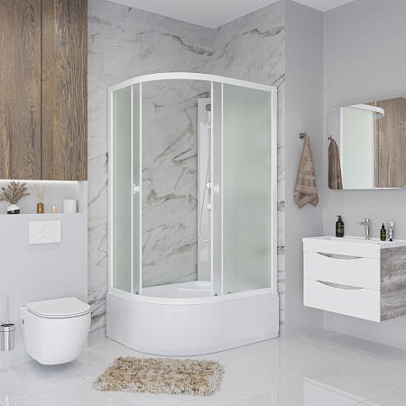 Душевая кабина Niagara Promo P90/70/40R/MT/BK 90x70x195 R стекло матовое/профиль белый