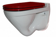 Унитаз подвесной Sanita Luxe ATTICA LUXE COLOR RED SL ATCSLWH0111 с микролифтом, белый/красный Унитаз подвесной Sanita Luxe ATTICA LUXE COLOR RED SL ATCSLWH0111 с микролифтом, белый/красный