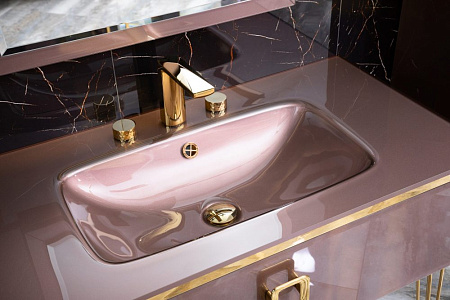 Смеситель Boheme Venturo 150-G-DIAMOND для раковины, ручка Diamond, золото