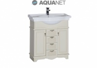 Тумба с раковиной Aquanet Луис 100 бежевая