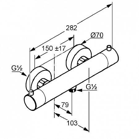 Термостат Kludi Objekta Mix New 352000538 для душа, хром