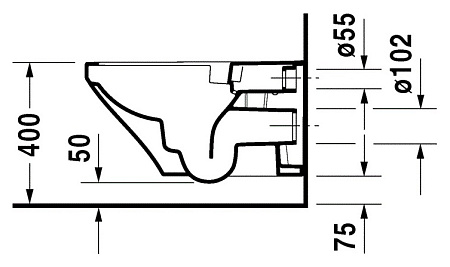 Чаша для унитаза подвесного Duravit DuraStyle 2542090000