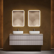 Мебель для ванной со столешницей Sancos Snob T 160 SNT80SM+TT160A2X Doha Soft/Kreman