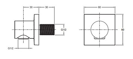 Шланговое подключение Jacob Delafon Modulo E8467-CP