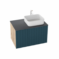 Тумба с раковиной Grossman Альба 108012 80 подвесная, велингтон/бриз