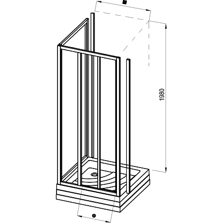 Душевой уголок Ravak Supernova ASDP3-80 + APSS-75 Transparent, сатин