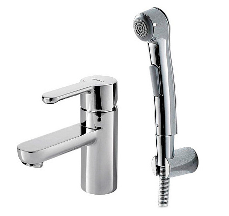 Смеситель с гигиеническим душем Bravat Stream F13783C-3 для раковины, хром