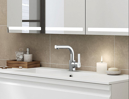 Смеситель GPD Pedra MTL160 для раковины, хром