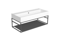 Консоль с раковиной Simas Agile AGSS101 101x46 подвесная, черный матовый